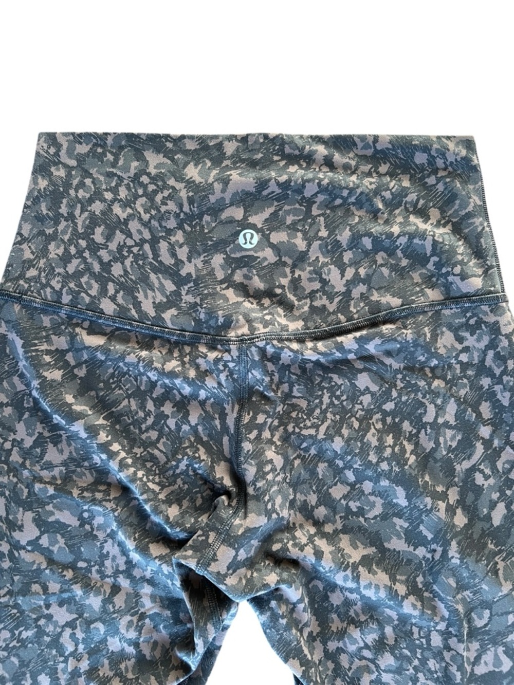 Lululemon Wunder Under High Rise Leggings Size 6 Black Brown Grey Camo Luon